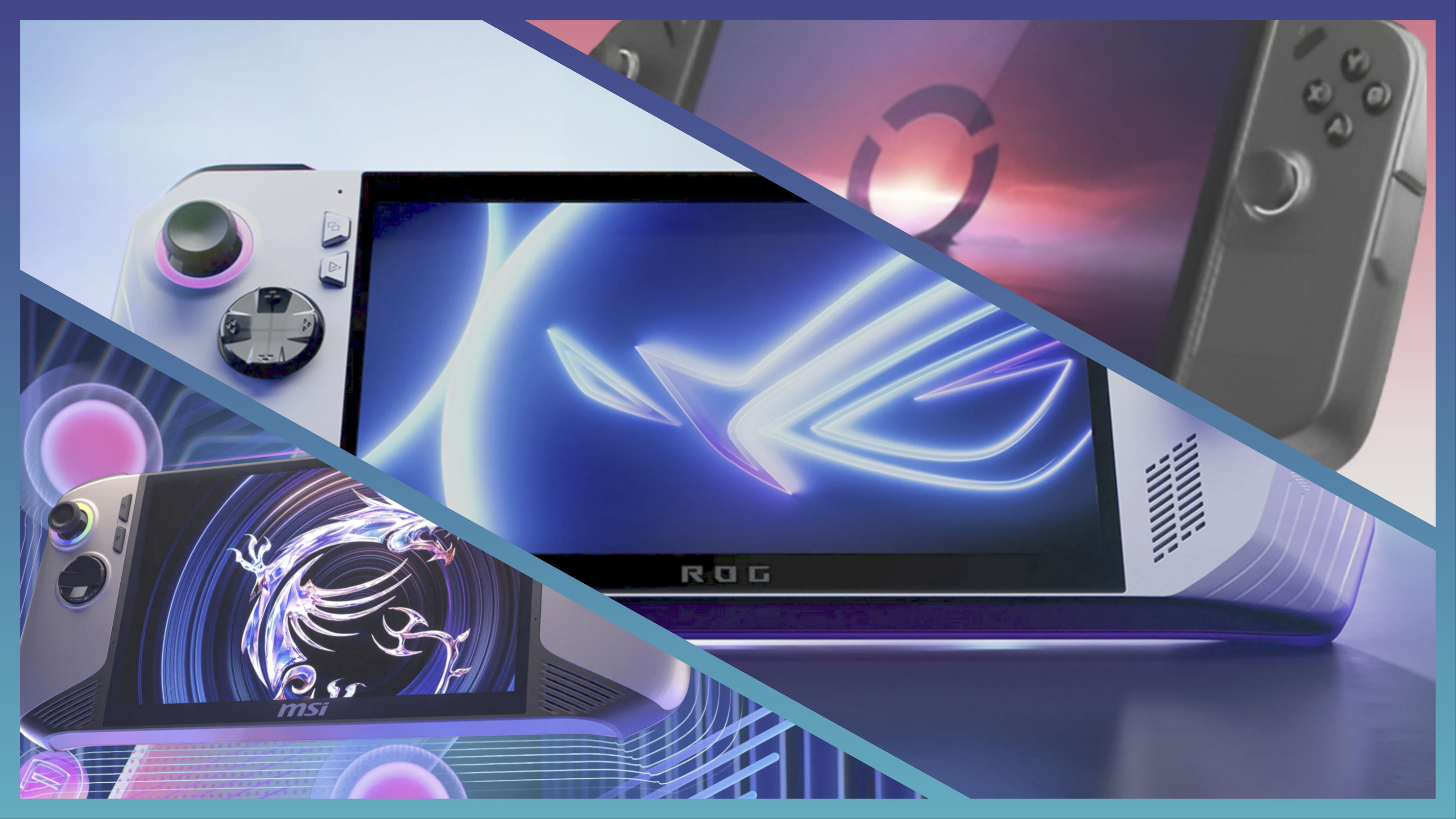 MSI Claw 8 AI+, Asus ROG Ally, and the Lenovo Legion Go