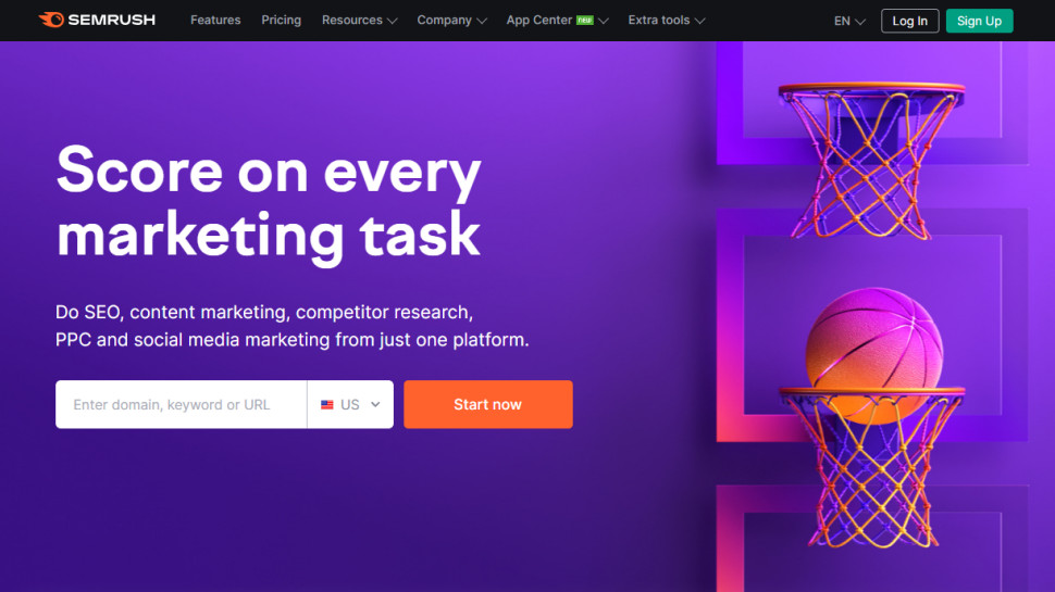 Semrush website screenshot