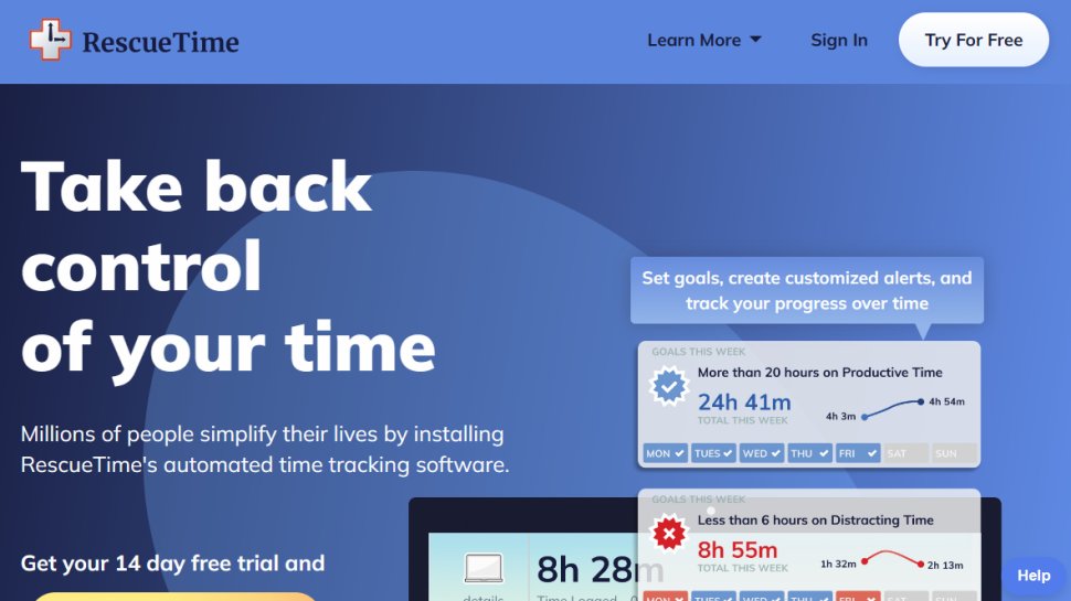RescueTime website screenshot