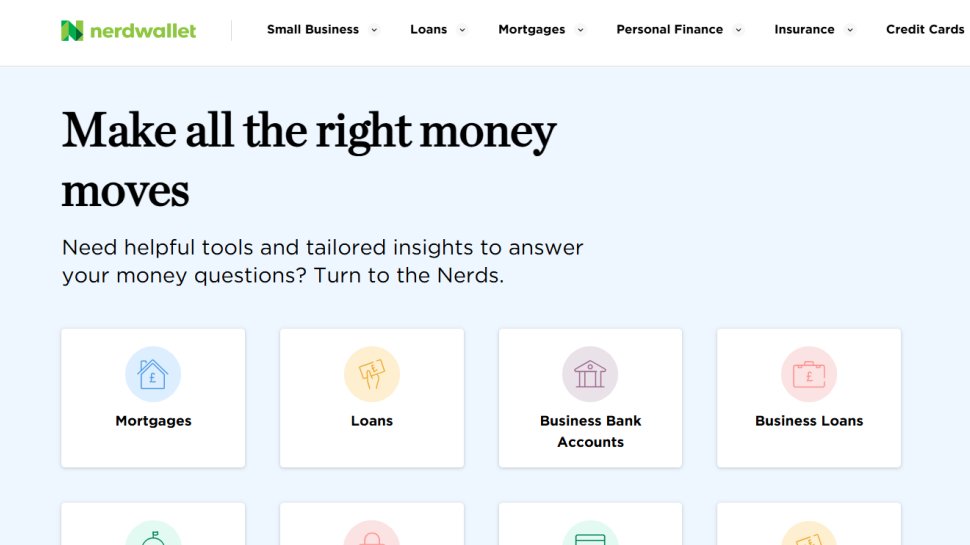 NerdWallet website screenshot (March 2025)