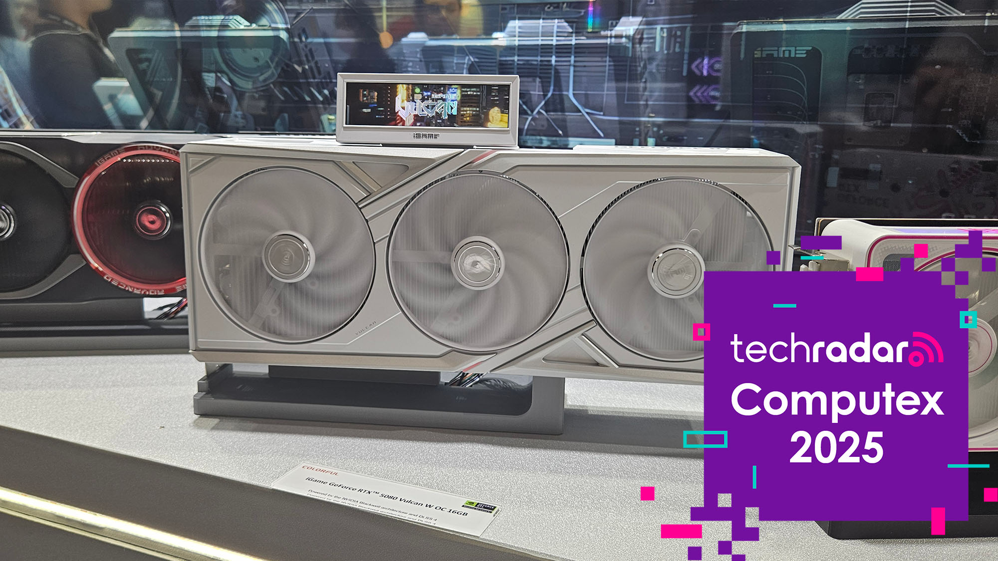 A Colorful GeForce graphics card at Computex 2025