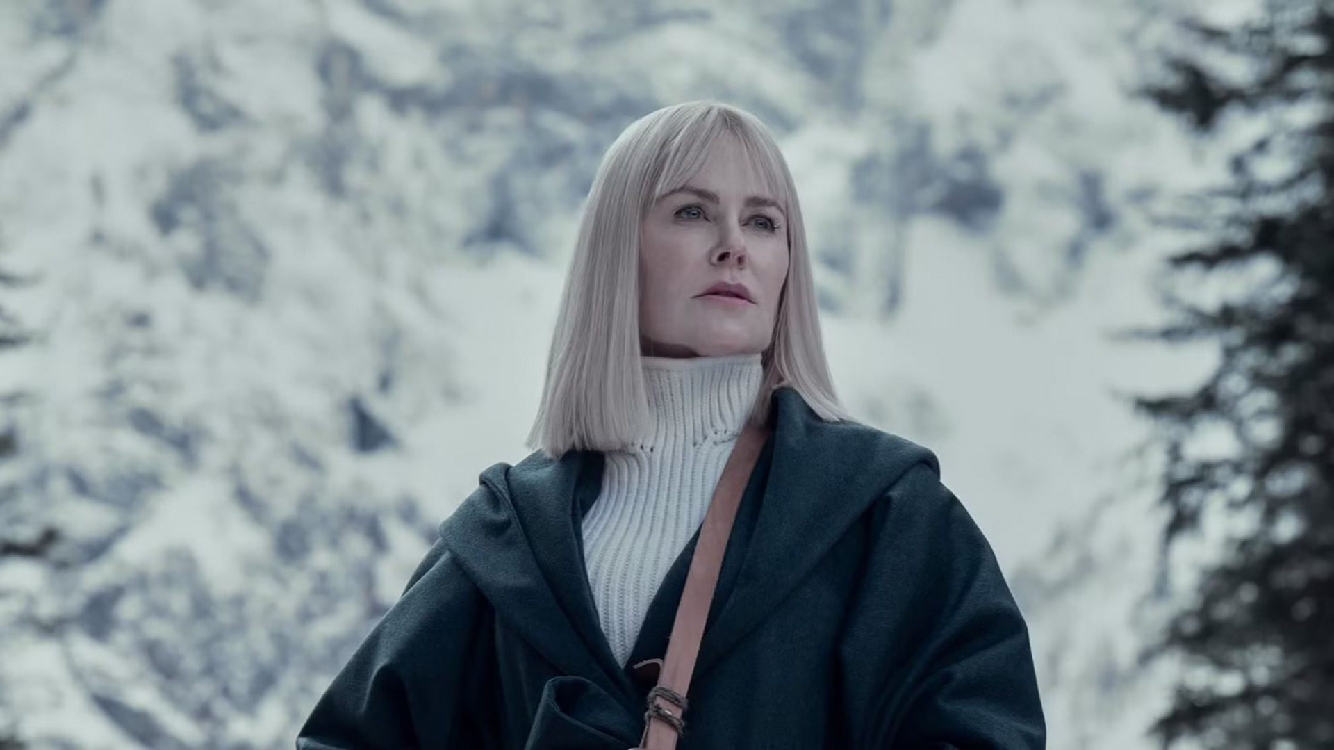Nicole Kidman&#039;s Masha standing in a snow-covered location in Nine Perfect Strangers season 2