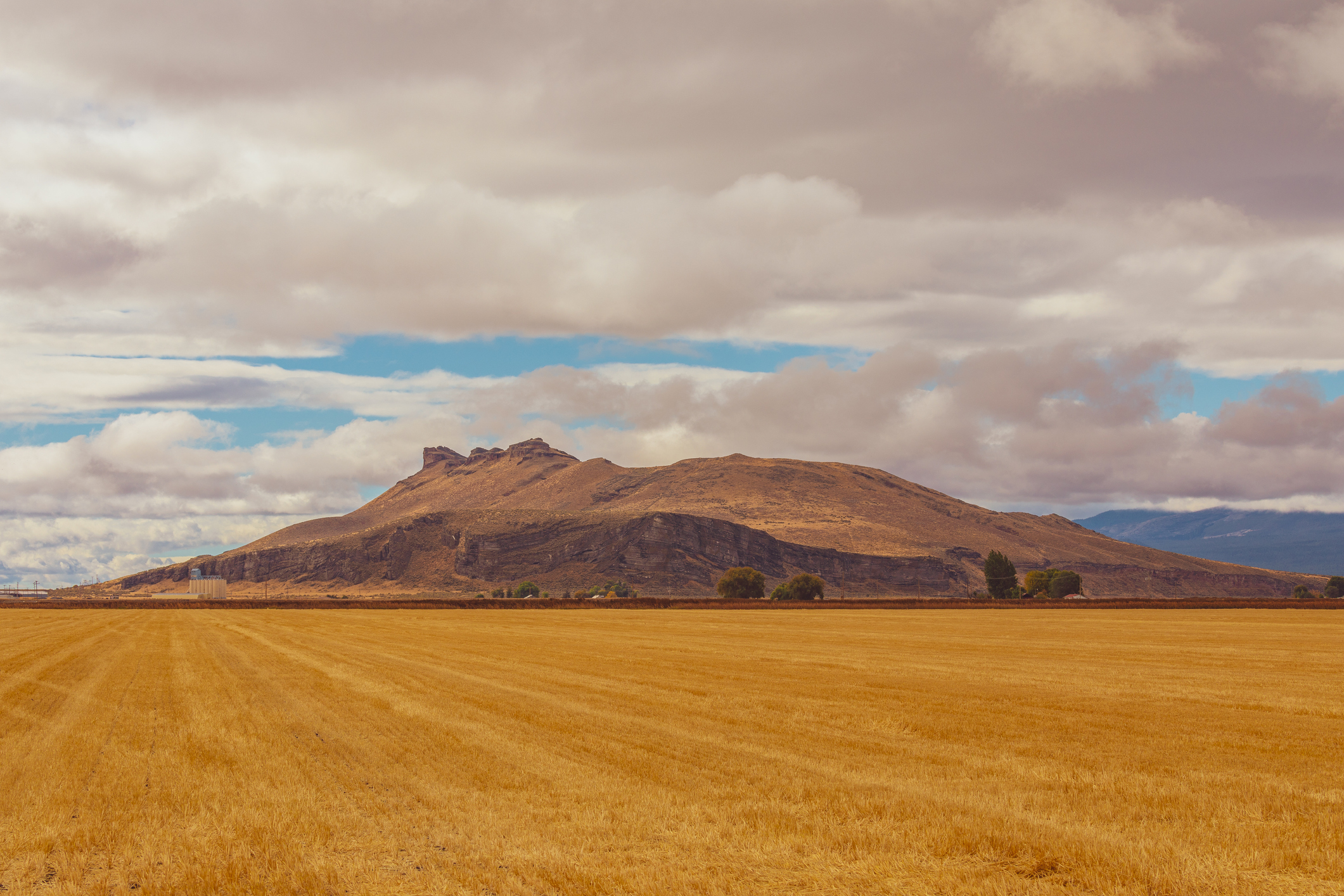 Scenic view of desert against sky,Modoc County,California,United States