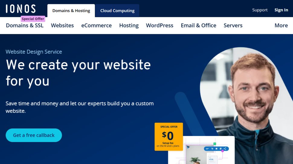 IONOS website screenshot.