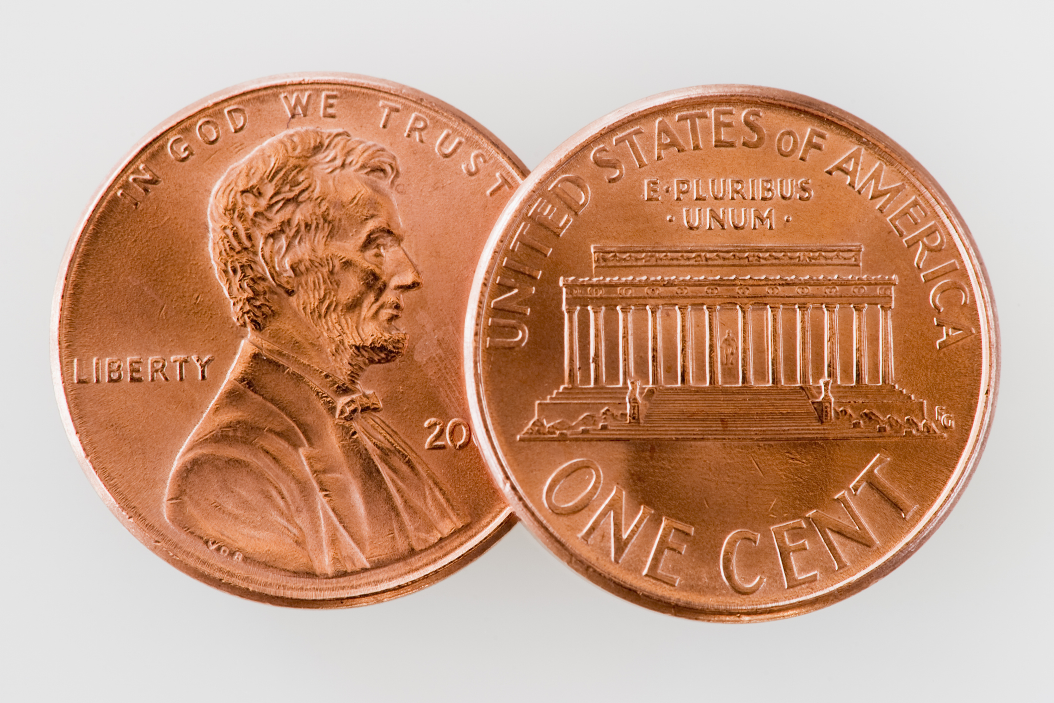 Front and back view of the penny
