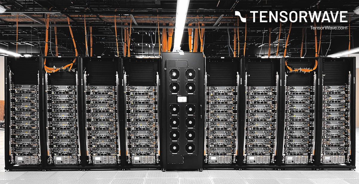 TensorWave&#039;s AI GPU supercluster featuring 8,192 MI325X accelerators