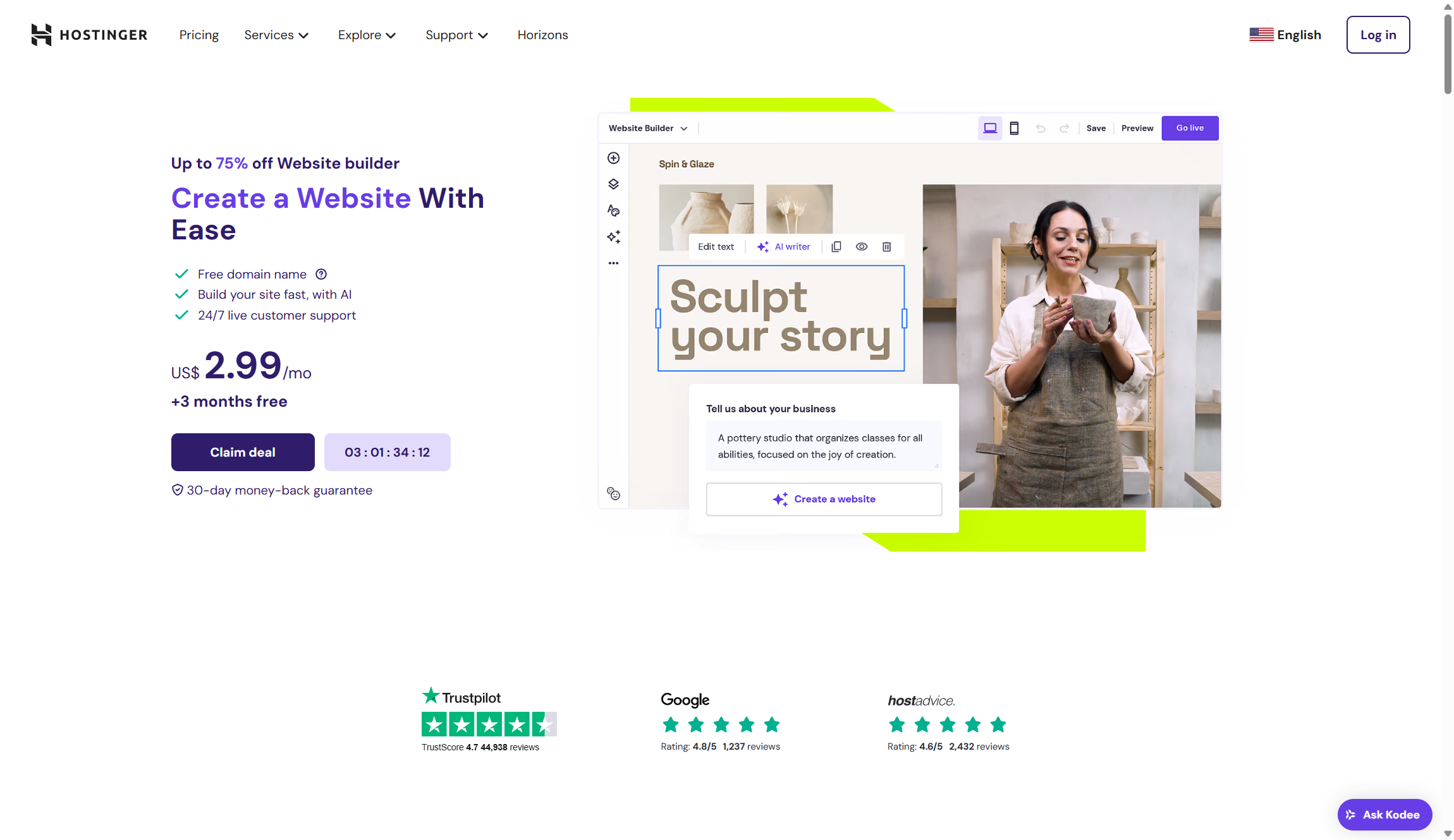 Hostinger Website Builder