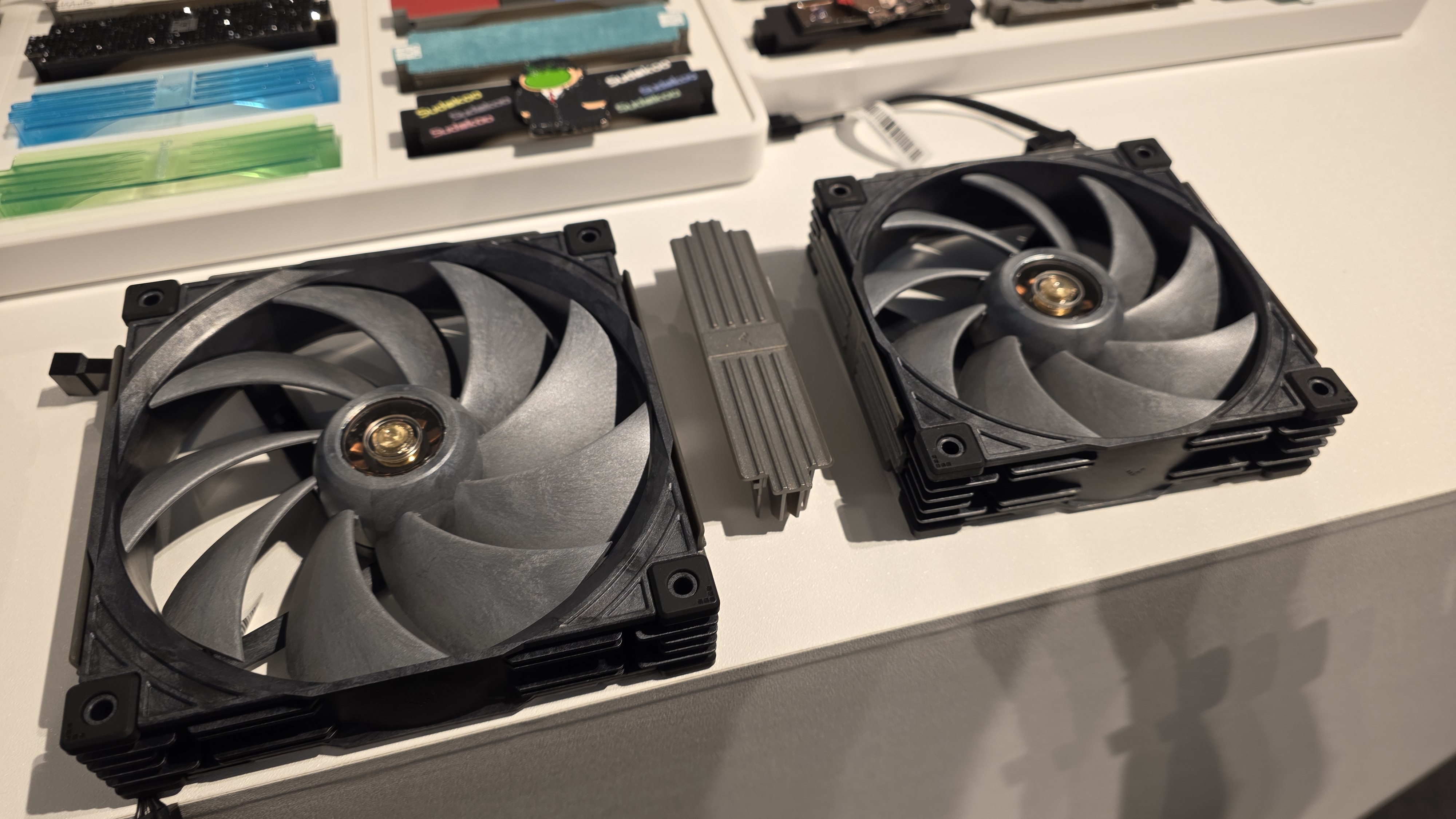 Sudokoo's Mach and Astra fans, plus 3D printed stickers.