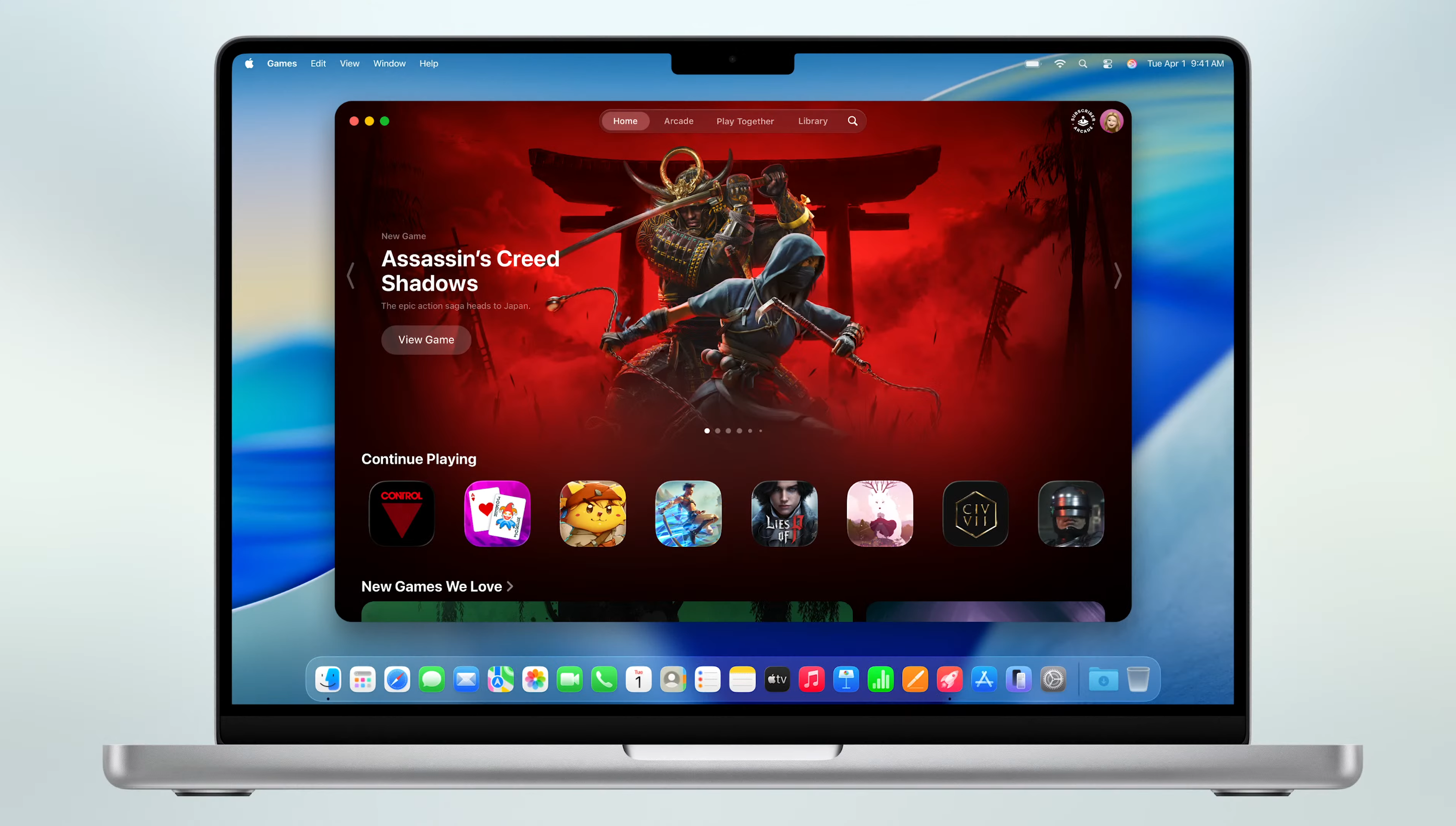 Apple&#039;s new dedicated gaming app on macOS Tahoe