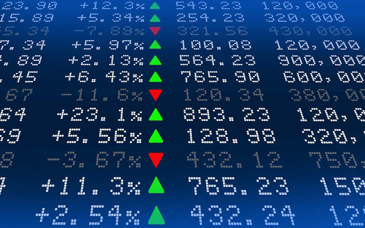 Digital Stock exchange panel high resolution